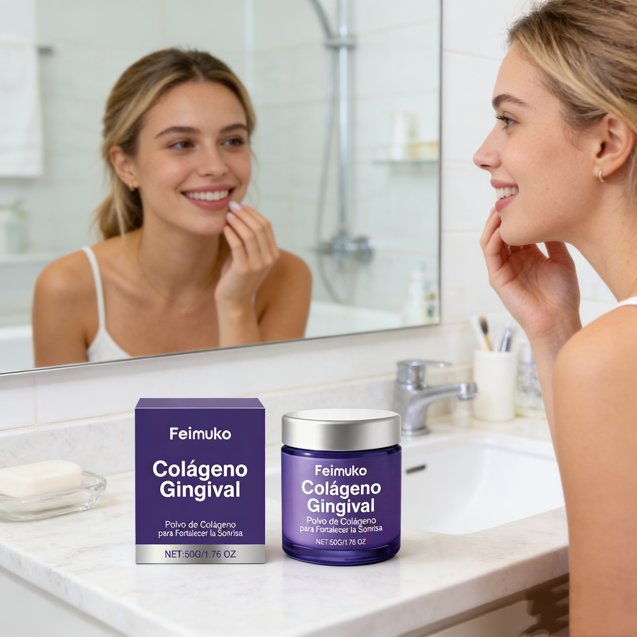 Teeth Whitening Instant - Collagen Teeth Cleaning Powder Mint Fresh