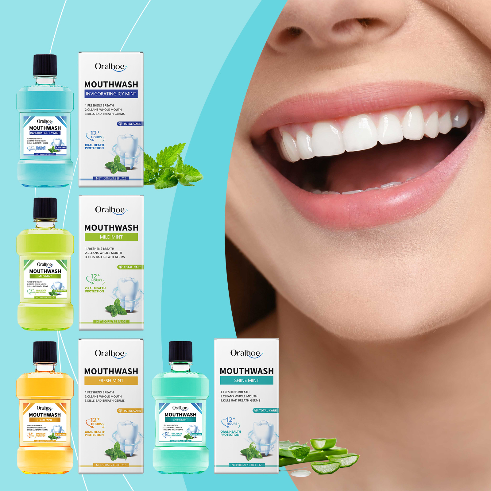 Teeth Whitening And Stain Removal - Fresh Breath Mouthwash Remove Odor Lasting