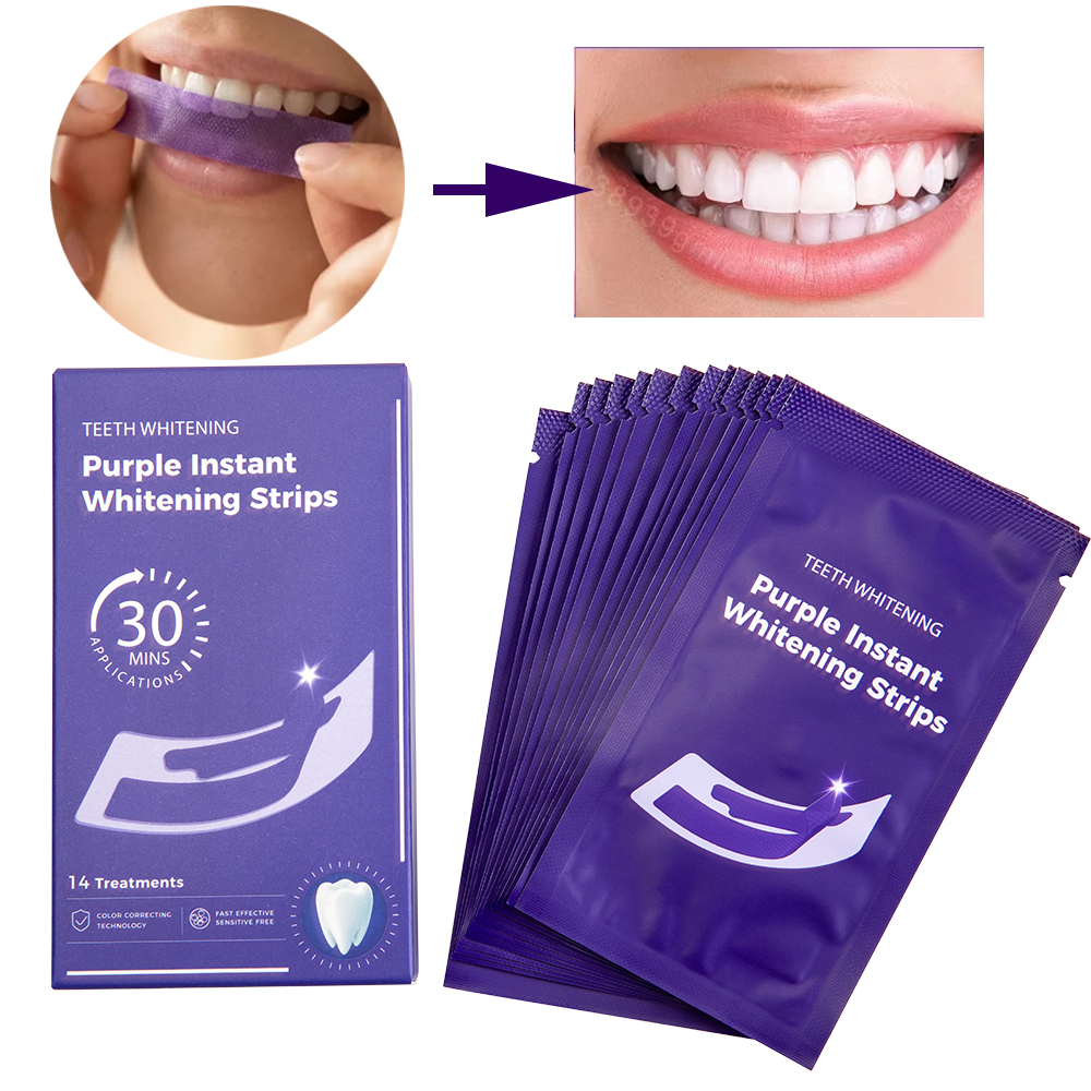 Teeth Whitening Instant - Purple Teeth Whitening Strip No Sensitive