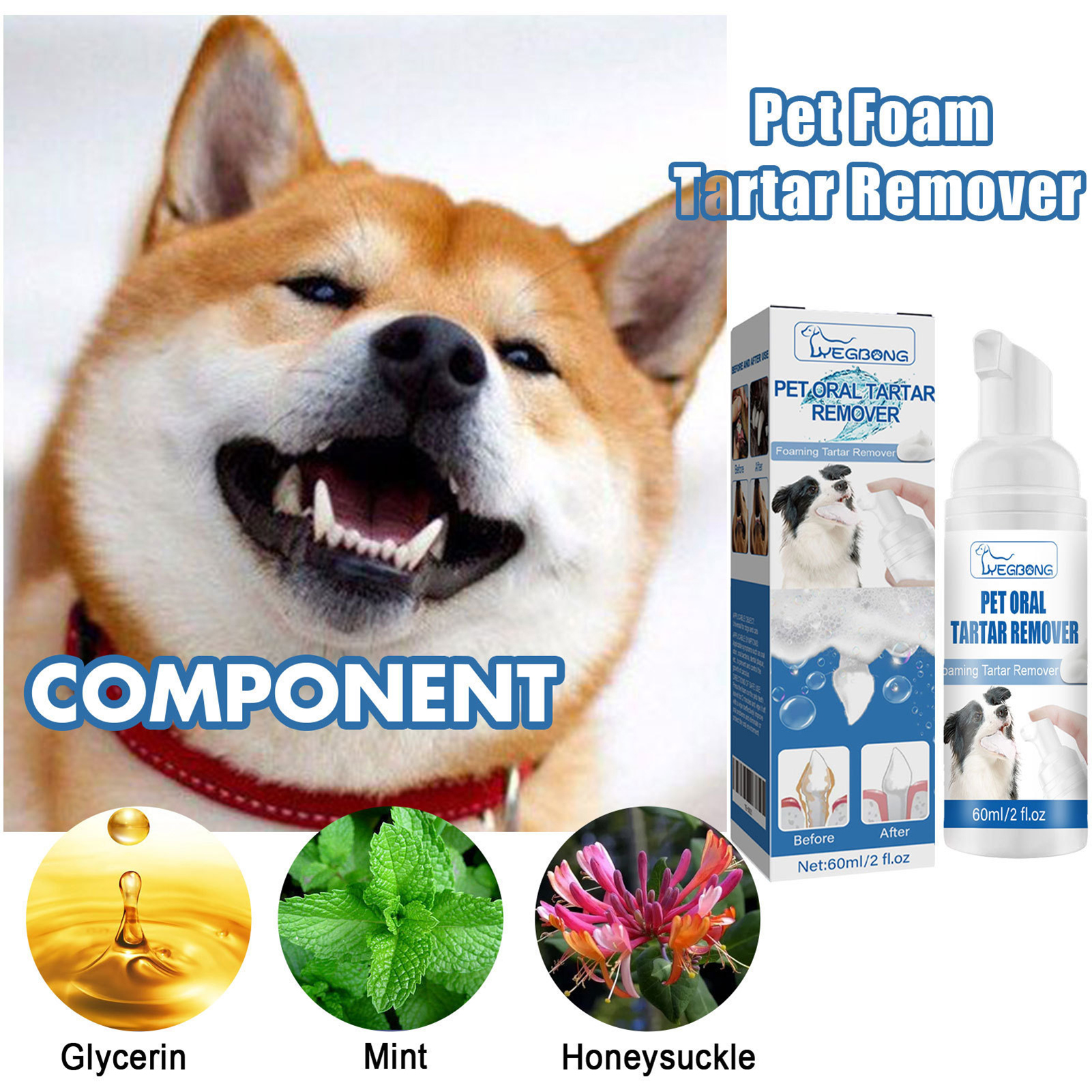 60ml Pets Oral Care Foam Gentl - Teeth Whitening And Stain Removal review and price