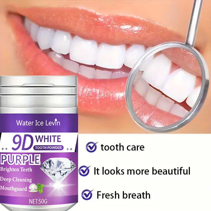 9D White Purple Toothpowder. B - Teeth Whitening Instant review and price