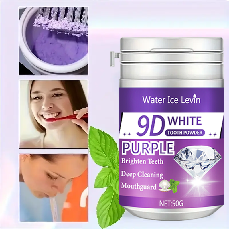 9D White Purple Toothpowder. B - Teeth Whitening Instant review and price