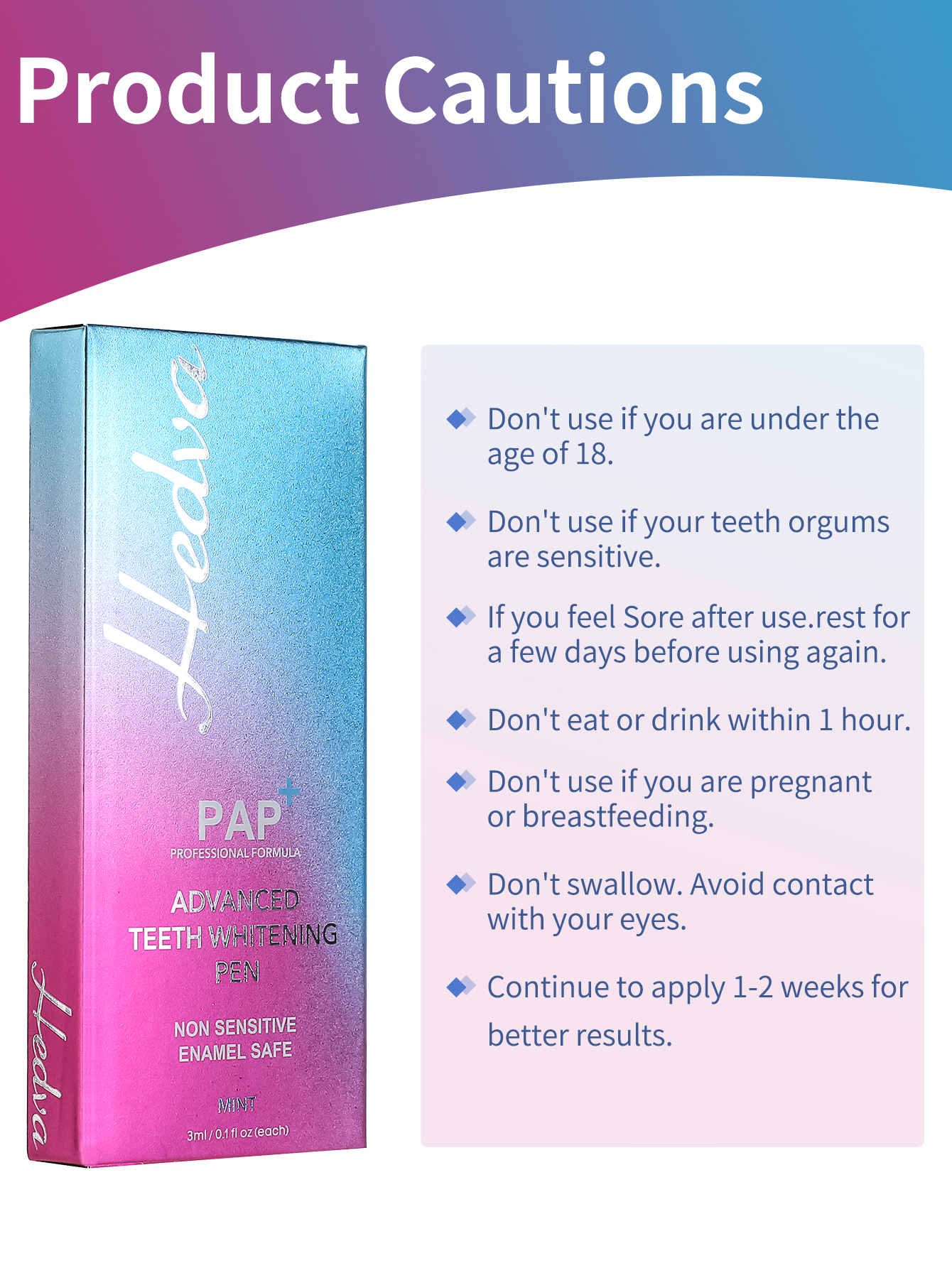 Hedva PAP+ Teeth Whitening Pen - Teeth Whitening Instant review and price