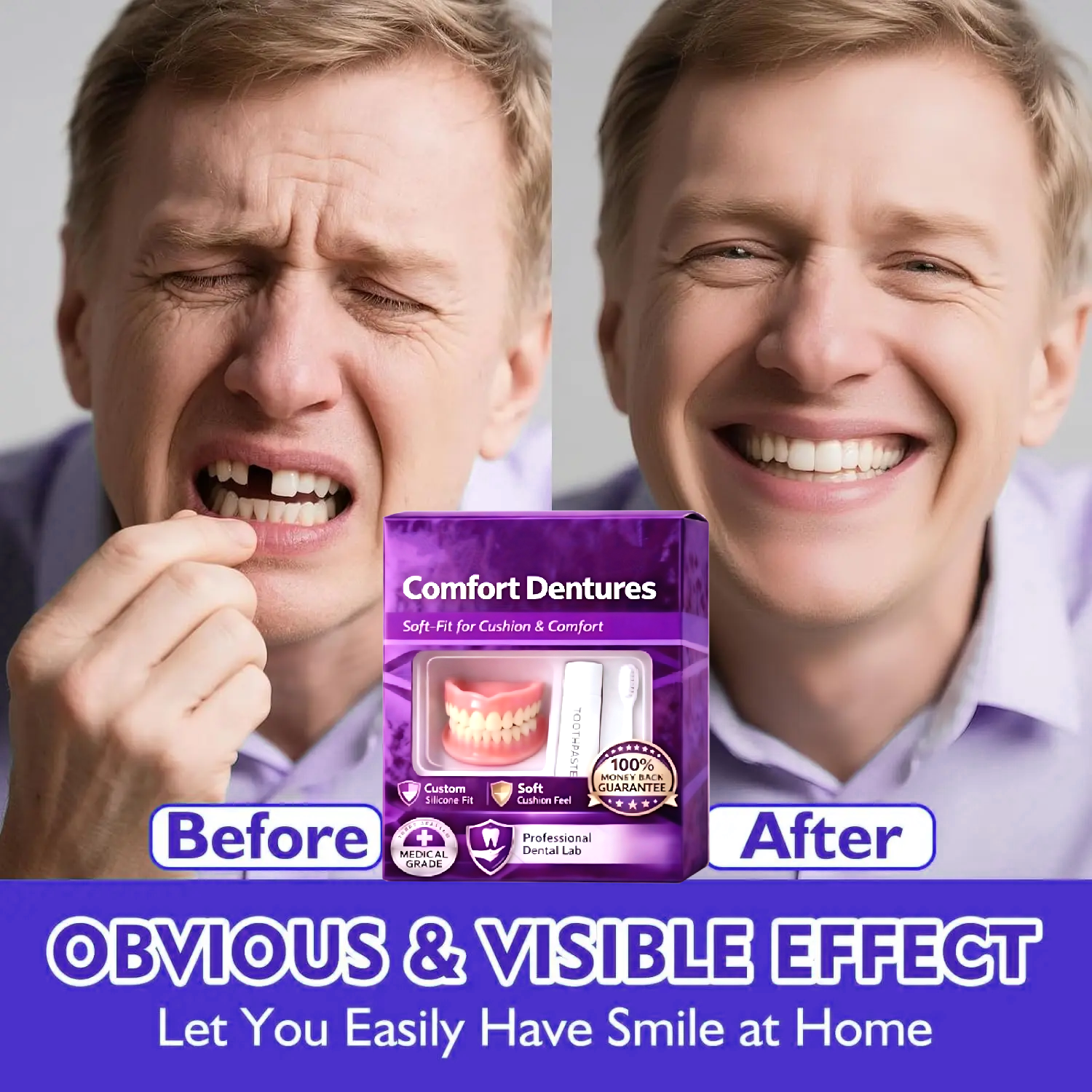 Full Set Natural Dentures Uppe - Teeth Whitening Instant review and price